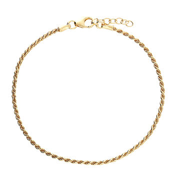 24ct Gold Plated Rope Chain Bracelet, 3 of 3