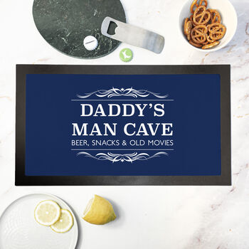Personalised Dad's Man Cave Bar Mat, 2 of 2