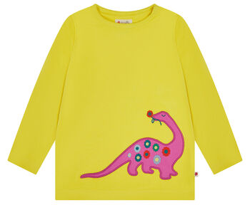 Dinosaur Top For Girls | Certified Organic Cotton, 3 of 12