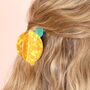Large Yellow Lemon Hair Clip, thumbnail 4 of 4