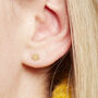 Gold Plated Sun Stud Earrings, thumbnail 2 of 5
