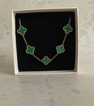 Adina Clover Bracelet Green, 5 of 6