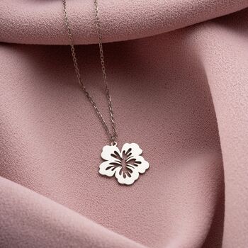 Tropical Hibiscus Flower Necklace, 6 of 11