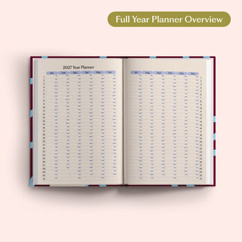 2027 Diary | A5 Hardcover Week To View | Sky Blue And Plum, 2 of 7