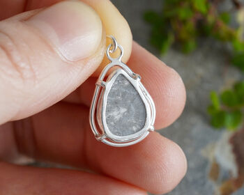 Natural Diamond Slice Necklace In Sterling Silver, 4 of 4
