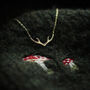 Baby Deer Antler 9ct/18ct Gold Necklace, thumbnail 1 of 5