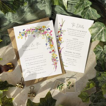 Wildflower Flat Wedding Invitations, 2 of 10