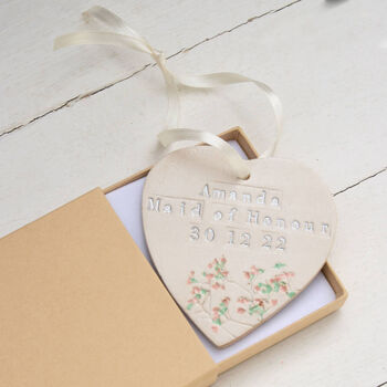 Personalised Maid Of Honour Hanging Heart, 3 of 4