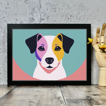 Jack Russell Dog Portrait Illustration Print, 2 of 2