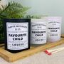 Personalised Mothers Day Favourite Child Candle, thumbnail 1 of 12