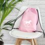 Kids Personalised Horse Drawstring Bag, thumbnail 2 of 6