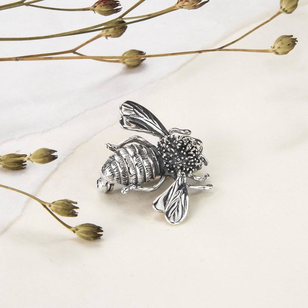 Sterling Silver Bee Brooch By Martha Jackson Sterling Silver