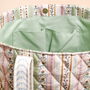 Sage And Pink Vintage Floral Quilted Tote Bag, thumbnail 3 of 4