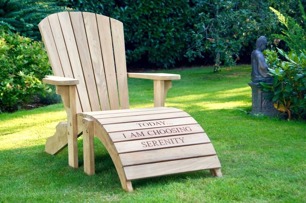 personalised wooden lounger chair