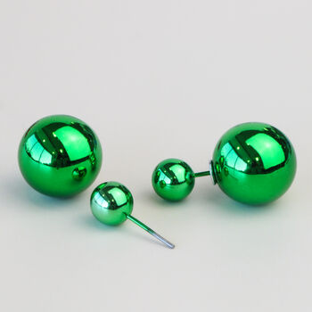 Colourful Ball Ear Jacket Stud Earrings, 7 of 12