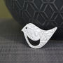 Sterling Silver Watercolour Small Bird Brooch Pin, thumbnail 1 of 4