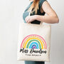 Teacher Tote Bag | Rainbow | Personalised, thumbnail 1 of 3