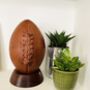 Mini American Football With Wooden Display Stand, thumbnail 1 of 3