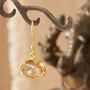 Citrine Hammered Gold Plated Silver Drop Earrings, thumbnail 2 of 10