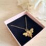 18 K Gold Plated Bee Pendant Necklace, thumbnail 2 of 11