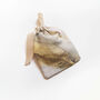 'Merry Christmas' Reusable Handmade Beige / Gold Pouch, thumbnail 6 of 8