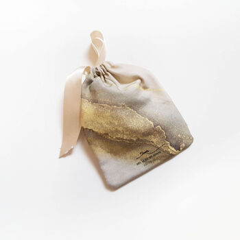 'Merry Christmas' Reusable Handmade Beige / Gold Pouch, 6 of 8