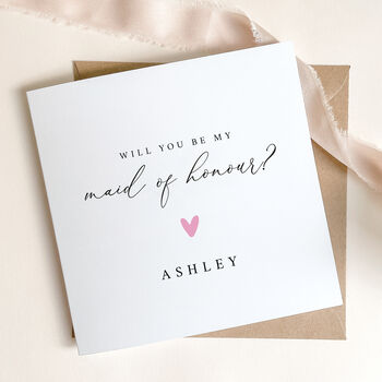 Personalised Will You Be My Maid Of Honour Card, 4 of 4