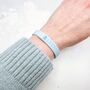 Light Blue Awareness Ribbon Bracelet Wristband, thumbnail 2 of 10