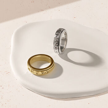 Amore Sterling Silver Spinning Ring, 6 of 12