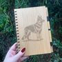 Personalised German Shepherd Alsatian Engraved Notebook, thumbnail 6 of 7