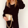 Gold Leather Crossbody Bag And Gold Chain Strap, thumbnail 6 of 8