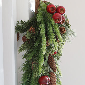 Large Red Berry And Pine Swag Wreath, 6 of 6