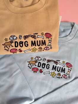 Dog Mum Embroidered Sweatshirt, 3 of 5