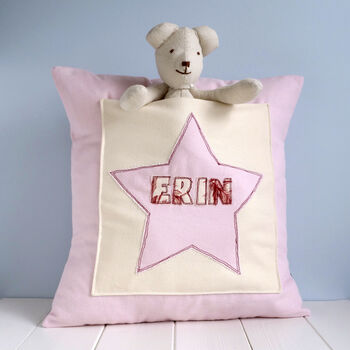 Personalised Star Pocket Cushion Gift For Girls, 10 of 12