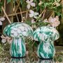 Green And White Mushroom Lamps, thumbnail 1 of 5