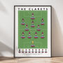 Burnley Fc The Clarets 2024/25 Poster, thumbnail 3 of 7