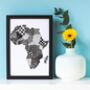 Personalised Map Of Africa Print, thumbnail 6 of 7