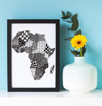 Personalised Map Of Africa Print, 6 of 7