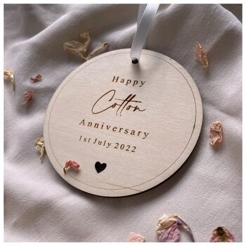 Second Wedding Anniversary Gift Cotton, 3 of 3