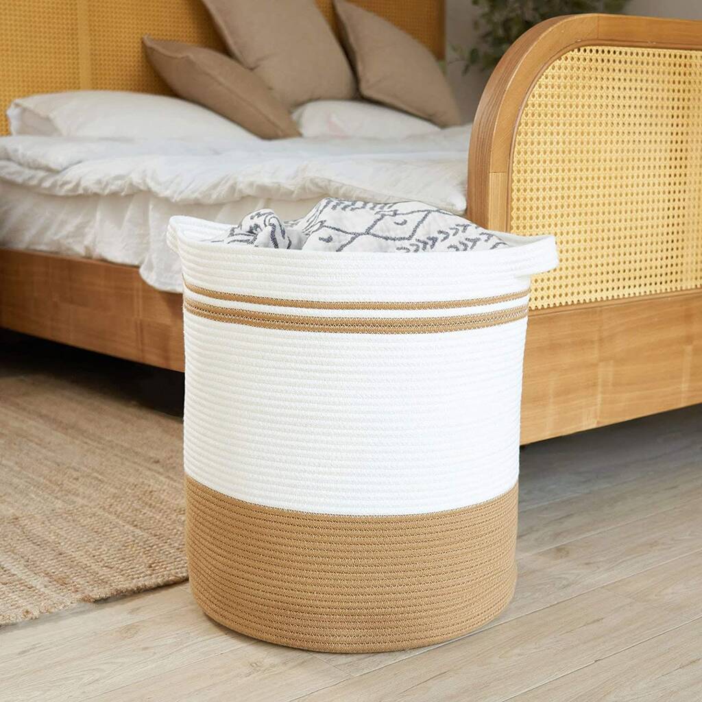 Large Cotton Rope Woven Laundry Basket By Momentum