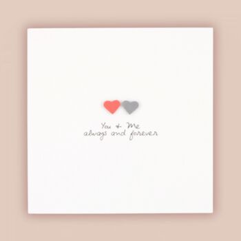 You And Me Always And Forever Romantic Handmade Card, 9 of 9