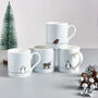 Christmas Mugs, Set Of Four, thumbnail 1 of 8