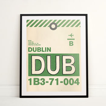 Dublin Vintage Luggage Tag Print, 2 of 4