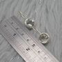 Green Amethyst Silver Earrings: February Birthstone, thumbnail 4 of 10