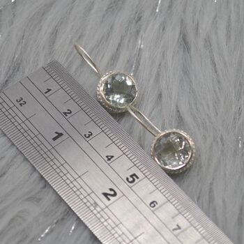 Green Amethyst Silver Earrings: February Birthstone, 4 of 10