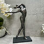Black Sculpted Dancer Figurine – 29cm Dancing Ornament, thumbnail 5 of 12