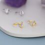 Marquise Alexander Cz Huggie Hoops In Sterling Silver, thumbnail 5 of 12