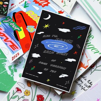 Noah Kahan “Stick Season” Night Sky Lyric Art Print, 4 of 5