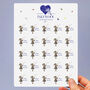 Butterfly Kisses Happy Birthday Stickers, thumbnail 1 of 3