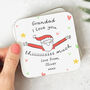 Personalised Christmas Coaster 'Love You Grandad', thumbnail 1 of 2